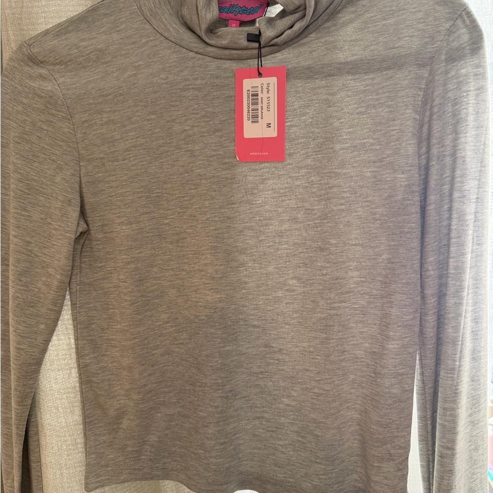 Edikted Gray Long Sleeve Top